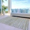 Homeroots 9' X 12' Pewter Striped Washable Indoor Outdoor Area Rug 607972 - alternate 9