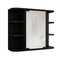 Homeroots 24" Black Wood Floating Double Door Bathroom Vanity And Medicine Cabinet With Mirror 478210 - alternate 6
