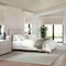 Martha Stewart Britta Full Upholstered Platform Bed w/Rounded Headboard, Piped Detailing/Cushioned Sderails, Beige TW-3WDB01B-F-BG-MS - alternate 1