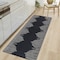 World Rug Gallery Bohemian Stripe Cushioned Anti Fatigue Standing Kitchen Mat 18 ft x 47 ft Black WR21BLACK18X47 - alternate 1