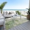 Homeroots 5' X 8' Artichoke Green And Ivory Abstract Washable Indoor Outdoor Area Rug 605501 - alternate 7