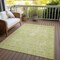 Homeroots 10' X 14' Artichoke Green And Ivory Damask Washable Indoor Outdoor Area Rug 603352 - alternate 9