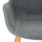 Leisuremod Markley Modern Leather Dining Arm Chair with Gold Metal Legs, Peacock Blue ECG26BU - alternate 9