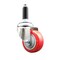 Service Caster 3.5 Inch 316SS Red Polyurethane Wheel Swivel 3/4 Inch Expanding Stem Caster SCC-SS316EX20S3514-PPUB-RED-34 - alternate 1