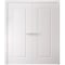 Sartodoors Interior Double Doors 60 x 80 inches, BASIC 9111 White, Wood Interior Solid Panel Frame, Closet B BASIC9111DD-SKIN-60 - alternate 1