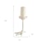 Homeroots 9" White Cast Iron Tabletop Pillar Candle Holder 608377 - alternate 5