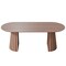 Homeroots 79" Brown Solid Wood Double Pedestal Base Oval Dining Table 720468 - alternate 1