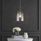 Jonathan Y Matilda 10" 1-Light Industrial Designer Iron/Dimple Glass Dome LED Pendant, Nickel/Clear JYL7595A - alternate 9