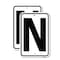 Signmission Sign with Letter N, 12'' X 18'' 2 Signs, Heavy Gauge Aluminum, 2PK A-1218-2PACK-22938 - alternate 1