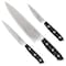 Our Table 3 Piece Triple Riveted High Carbon Stainless Steel Cutlery Starter Set in Black 131635.03 - alternate 1