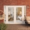 Vdomdoors Front Exterior Prehung Metal-Plastic Double Doors Clear Glass / MANUX 8666 White Silk / Office Comm MANUX8666DEXD-WS-W14+72+14xH80-LH-I - alternate 4