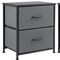 Homeroots Set Of Two 12" Gray And Black Fabric Metal And Wood Two Drawer Dresser, 2PK 635728 - alternate 6