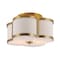 Jonathan Y Quatrefoil 13" Scalloped Shade Metal Classic Glam LED Flush Mount, Brass Gold JYL9507B - alternate 1