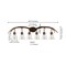 Jonathan Y Wyatt 45" 6-Light Southwestern Bohemian Resin/Seeded Glass Faux Antler LED Vanity Light, Brown Wood F JYL6317A - alternate 11