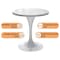 Leisuremod Round 27.56 in W, 29.35 in L, Stone/Stainless Steel, White VT20W-27WS - alternate 8