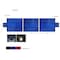 Mytee Products Flatbed Trucking Tarp Heavy Duty 18oz 3 Pc Lumber Tarp (8 ft Drop) - Blue 3PCLT-BLUE - alternate 7