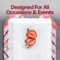 Smarty Had A Party 9" x 13" White with Gold Rim Rectangular Plastic Serving Trays, 24PK 7913-WHG-CASE - alternate 8
