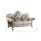 Homeroots 70in Gold And Pearl Velvet Loveseat and Toss Pillows 515707 - alternate 4