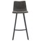 Leisuremod Elland Modern Upholstered Leather Bar Stool with Iron Legs and Footrest, Grey ES29GR - alternate 8