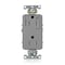 Leviton Dec Plus Dup 15A 125V TR 1Mrk-Ctrl Gry TDR15-S1G - alternate 1