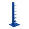 Homeroots 38" Blue Metal Six Shelf Modern Tower Bookcase 654137 - alternate 6
