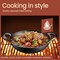 Bakkenmaster Bakken 14 in Pre-Seasoned Cast Iron Wok with Wooden Lid, Flat Bottom, Oven & Stove Safe BAKCASTWOK - alternate 9