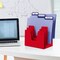 Acrimet 5 Section Incline File Sorter Desk Organizer Rack for Office Desktop Plastic Solid Red 225.9 - alternate 9