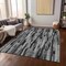 Homeroots 3' X 5' Gray And Black Striped Washable Indoor Outdoor Area Rug 603221 - alternate 8