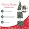 Elf Stor 6ft Prelit Christmas Tree Flocked Artificial Spruce Pencil Christmas Tree w/ 250 LED Lights & Stand 50-300-6FLK - alternate 7