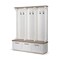 Homeroots 76in White Solid Wood Six Hook Freestanding Coat Rack 376446 - alternate 1