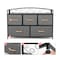 Homeroots 39" Gray and Black Steel and Fabric Five Drawer Combo Dresser 484703 - alternate 4