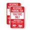 Signmission Parking Lot Sign Reserved Parking for Tractors Only Una, 12'' X 18'', Heavy Gauge Aluminum, 2PK A-1218-2PACK-23416 - alternate 1