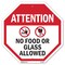 Signmission Attention No Food or Glass Allowed, 10 Inch X 10 Inch, Aluminum Metal Signs OC-A-10-19 - alternate 1