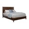 Homeroots Walnut Solid Wood King Bed Frame 524826 - alternate 5