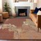 Homeroots 8' X 10' Orange And Burnt Orange Abstract Washable Indoor Outdoor Area Rug 609175 - alternate 6