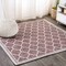 Jonathan Y Trebol Moroccan Trellis Textured Weave Red/Beige 5 ft Square Indoor/Outdoor Area Rug SMB109C-5SQ - alternate 1
