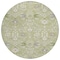 Homeroots 8' Artichoke Green Gray And Ivory Round Oriental Washable Indoor Outdoor Area Rug 598012 - alternate 8