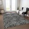 Homeroots 9' X 12' Black And Ivory Abstract Washable Indoor Outdoor Area Rug 599692 - alternate 9