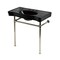 Kingston Brass 36" Ceramic Console Sink with Stainless Steel Legs, 8-Inch, 3-Hole, Black/Polished Nickel KVPB36198K386 - alternate 1