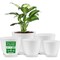 Lifemaster Eco-Friendly Plant Pot Set, Assorted Sizes, with Drainage Holes, Stackable Planters, 10PK LMFLOPWH11 - alternate 1