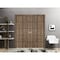 Sartodoors Sliding Closet Double Bi-fold Doors, Planum 0015 Walnut and Aluminum Strips, Sturdy Tracks Moldings PLANUM0015DBF-WLN-96 x 96 (4* 24x96) - alternate 5