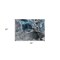Homeroots 2' X 3' Ivory Blue and Gray Abstract Washable Non Skid Indoor Outdoor Area Rug 559424 - alternate 5