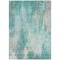 Homeroots 5' X 8' Teal Blue Peach And Ivory Abstract Washable Indoor Outdoor Area Rug 615885 - alternate 8