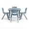 Flash Furniture 5 PC Plastic Activity Table and 4 Chairs Set, 10.5 in Seat Height-Dusty Blue YU-YCX-0023-2-SQR-TBL-DSTYBL-E-GG - alternate 10