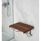 Homeroots 14" X 20" Brown Teak Rectangular Shower Bench 549333 - alternate 5