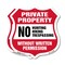 Signmission Private Property Shield Sign No Hunting, 18 inch X 18 inch, Plastic Sign, 2PK SHI-P-2PACK-18-450 - alternate 1