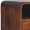 Homeroots 12" Chestnut Solid Wood One Drawer Floating Nightstand 722558 - alternate 5