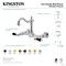 Kingston Brass Two-Handle Wall Mount Bridge Kitchen Faucet, Oil Rubbed Bronze KS1265PKL - alternate 2
