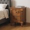 Homeroots 22" Brown Solid Wood Two Drawer Nightstand 701741 - alternate 10