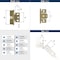 Amerock 3/4in 19mm Door Thickness Full Inset Full Wrap Ball Tip Golden Champagne Cabinet Hinge, Single PK3175TBBBZ - alternate 4